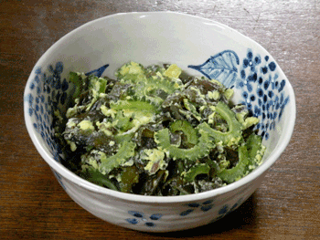 ゴーヤとわかめの玉子炒め(file246)