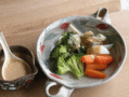 蒸し野菜の松の実ソース(file335)