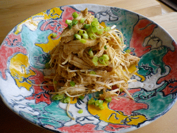 鶏ささみとネギのゴマ酢和え(file348)